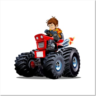 Cartoon Tractor Posters and Art